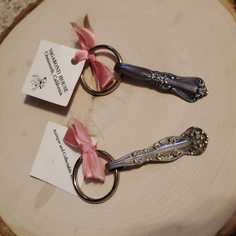Vagabond House California Vintage Spoon Design Keychains Set 2 NEW